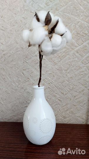 Ваза + искусственная ветка хлопка