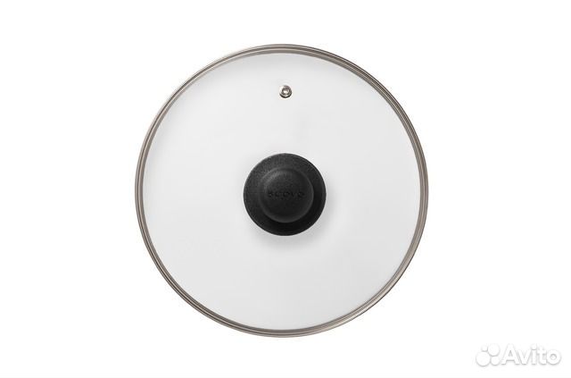 Стеклянная крышка с ручкой, scovo, KC-006, 28 см