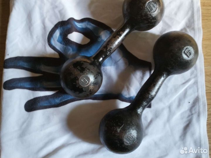 Гантели 6кг, б/у