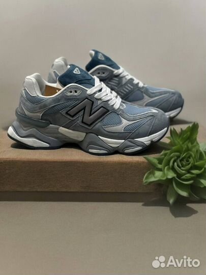 Голубые кроссовки New Balance 9060 мужские