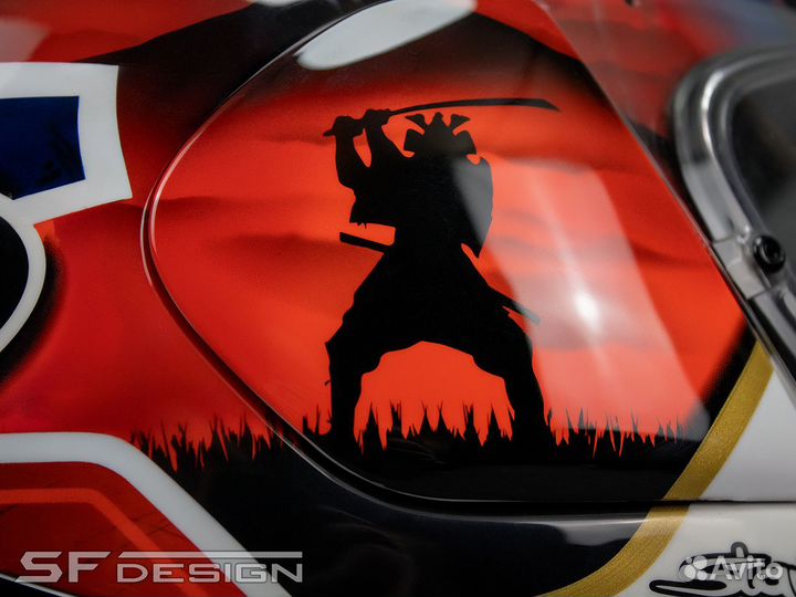 Аэрография для Шлема Red Dawn Little Samurai