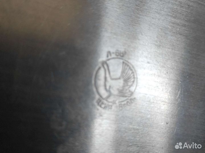 Поднос металлический СССР, хрусталь