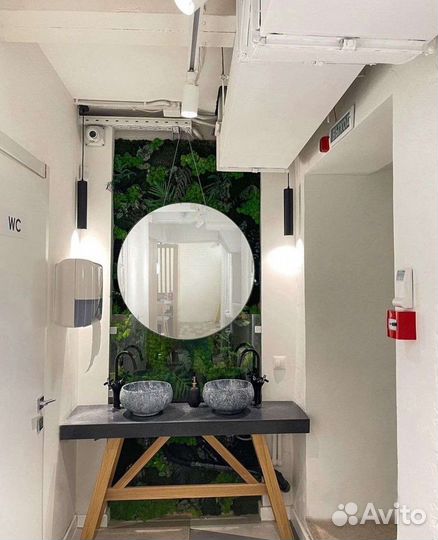 Мох в ванную панно фитостена фитокартина ягель коч