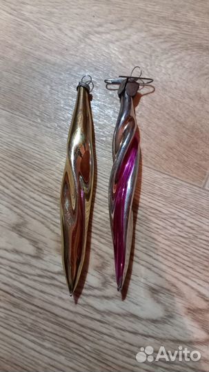 Советские елочные игрушки сосульки