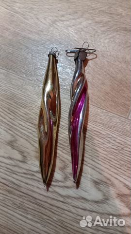 Советские елочные игрушки сосульки