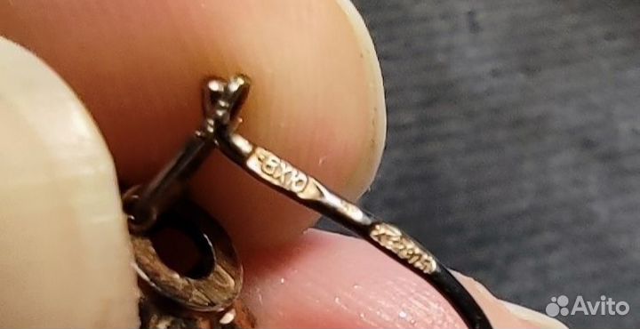 Серьги серебро 875 проба СССР