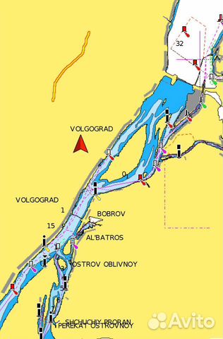 Карта глубин Волгоградской области объявление продам