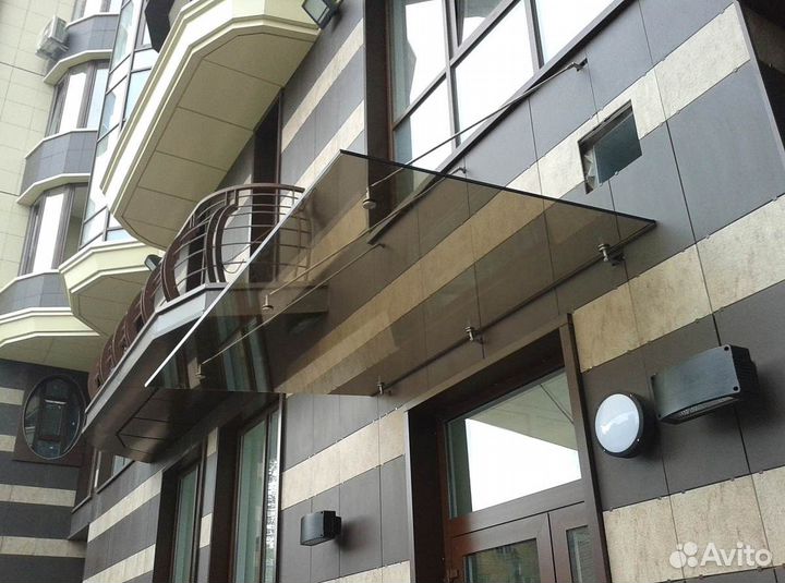 Козырек из стекла