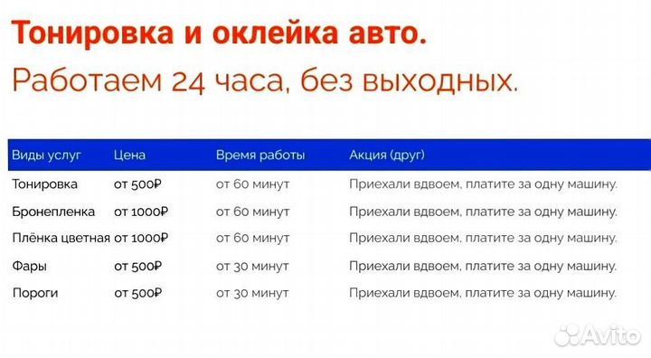 Работа с авто