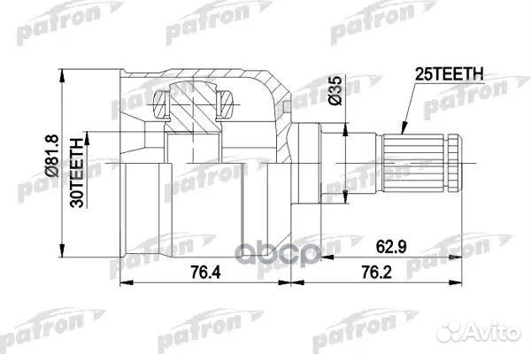 Шрус внутренний 25x35x30 mitsubishi: space wago