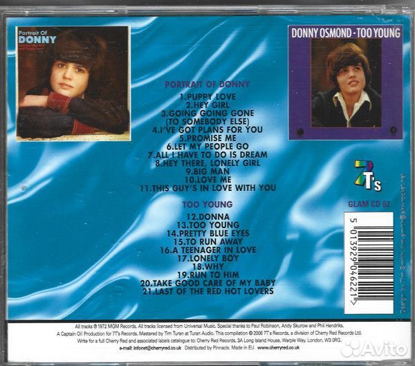 Donny Osmond - Portrait Of Donny / Too Young (CD)