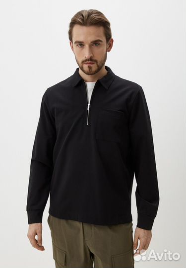 Поло мужское с длинным рукавом