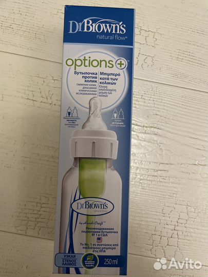 Новая Бутылочка Dr Brown's Options+ антиколиковая