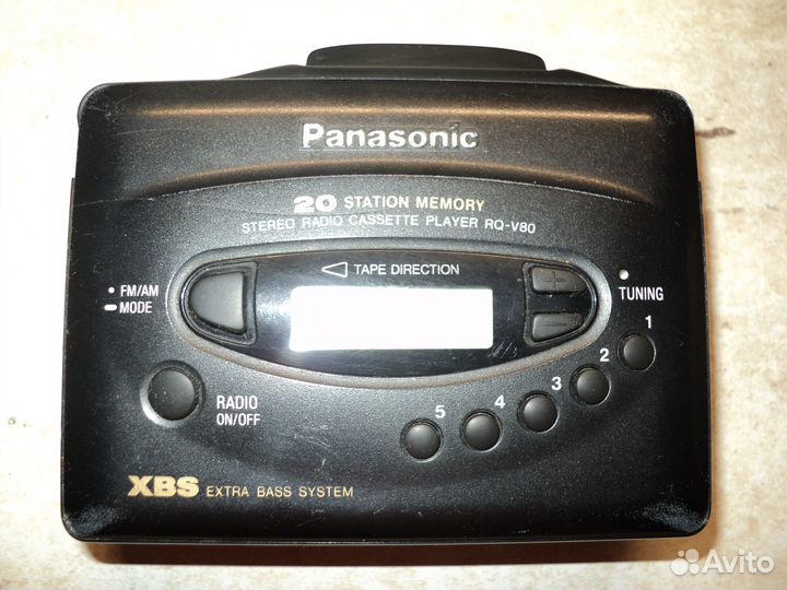 Кассетный плеер panasonic RQ-V80+в подарок кассеты
