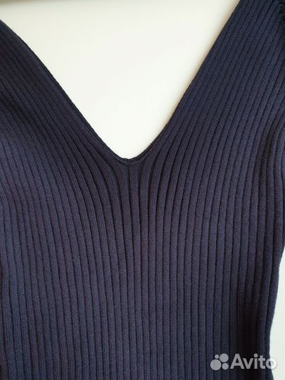 Платье лапша мини синего цвета