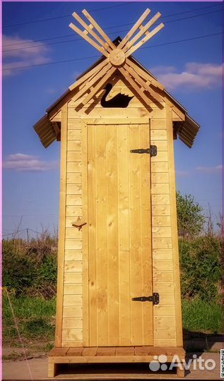Дачный туалет деревянный ACC338