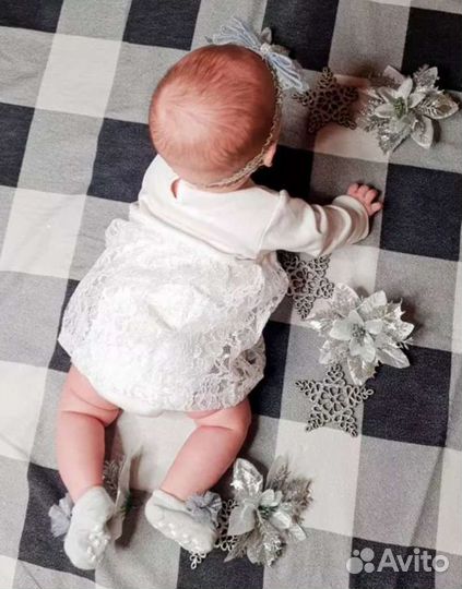 Набор две повязки и пинетки 3 расцветки