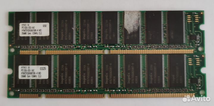 512mb dimm sdram PC133 Hynix (2x256mb) для пк