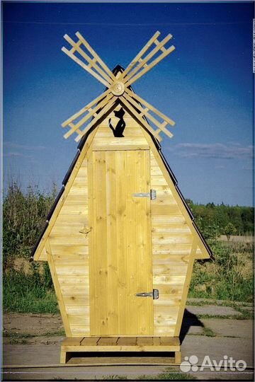 Уличный туалет с декором жшд 409