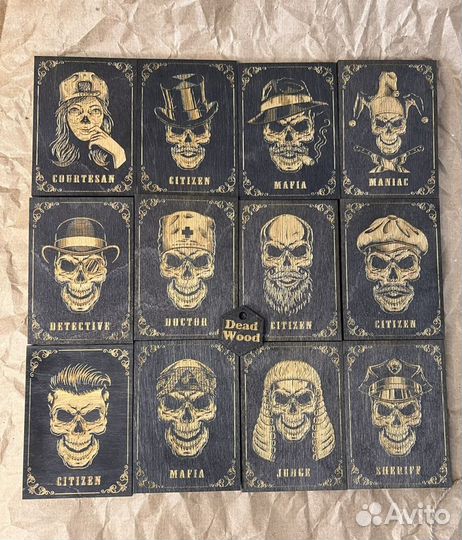 Настольная игра «Мафия» из дерева