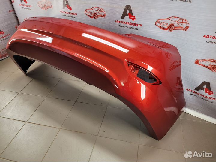Бампер задний Hyundai Solaris 2010-2014 красный