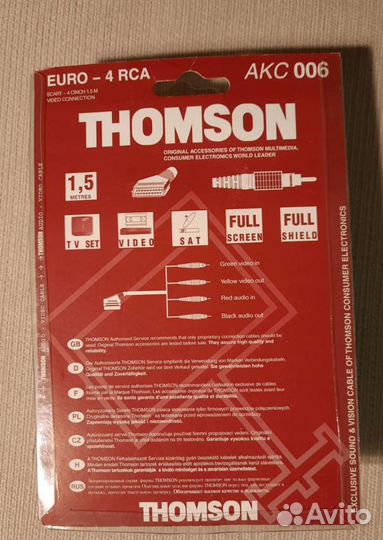 Кабель Scart-RCA4 Hama Thomson
