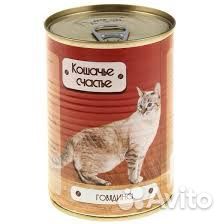 Корм для кошек консервированый кошачье счастье