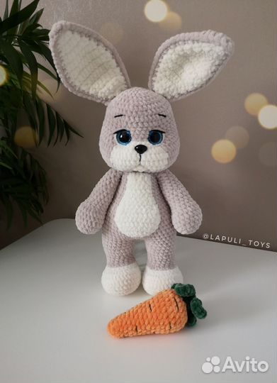 Плюшевый заяц. Игрушка заяц. Игрушка ручной работы