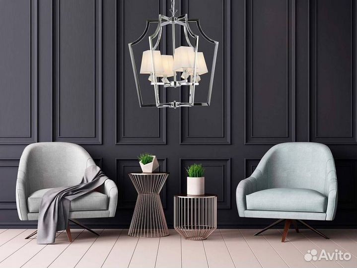 Подвесная люстра lumina deco Montero LDP 1249-4 CHR+WT