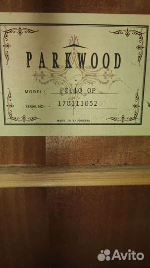 Акустическая гитара parkwood