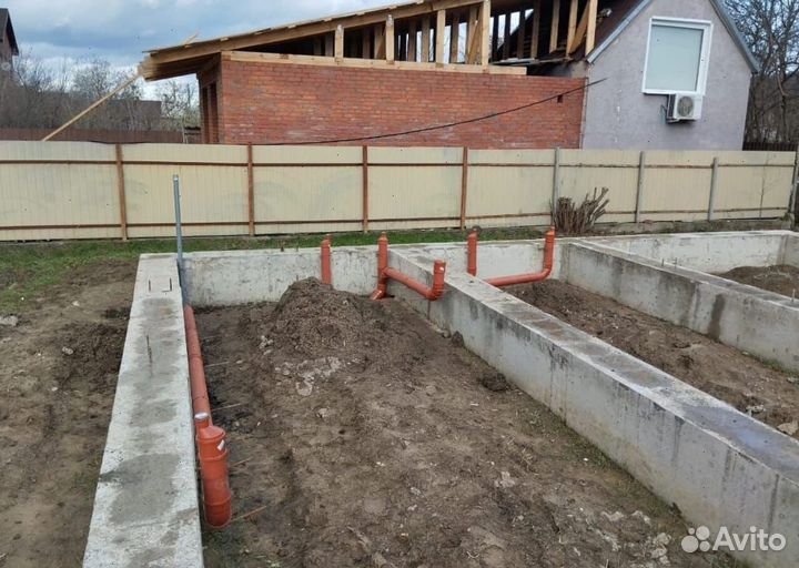 Заливка фундамента всех видов Отмостка