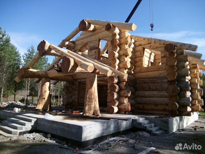 Срубы дома бани из бревна