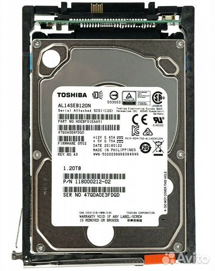 Жесткий диск EMC 1.2TB 005052303 AL14SEB120 SAS