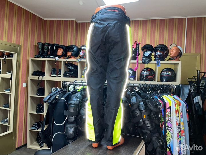 Мото штаны с защитой яркие мото кросс эндуро мото