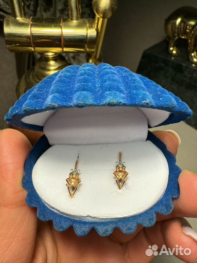 Золотые серьги для девочки