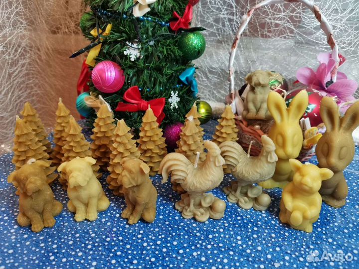 Свечи из натурального воска, вощины