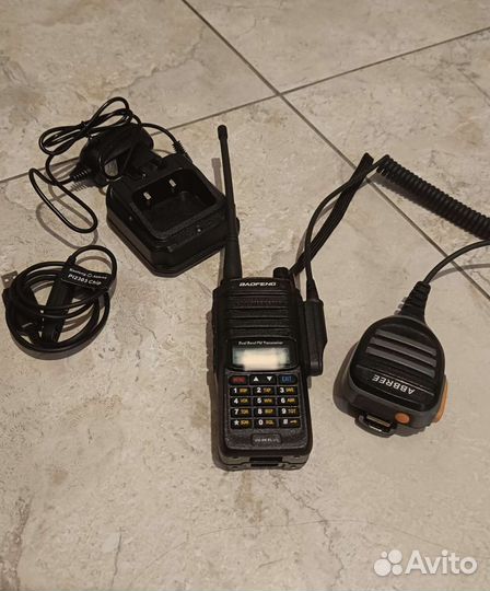 Рация baofeng uv 9r plus с тангентой