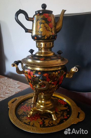 Самовар электрический расписной Хохлома