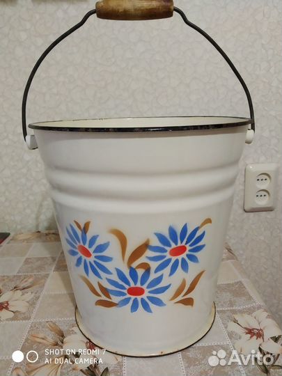 Ведро эмалированное без крышки