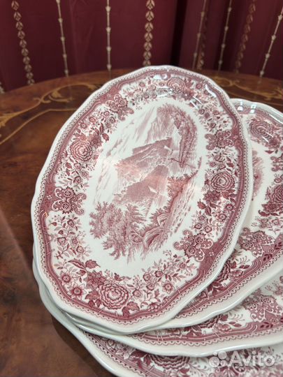 Овальное блюдо villeroy boch burgenland красный