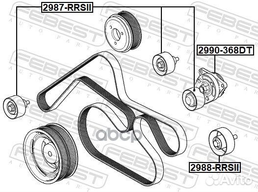 Натяжитель ремня 2990368DT Febest