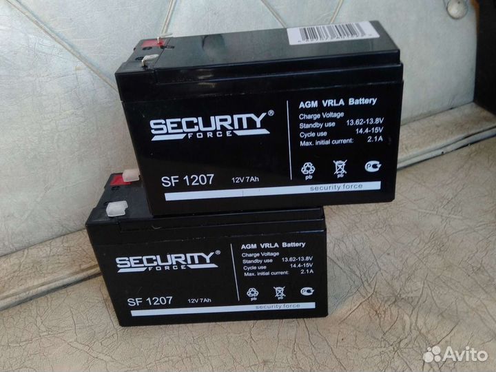 Новые аккумуляторы 12v/7ah