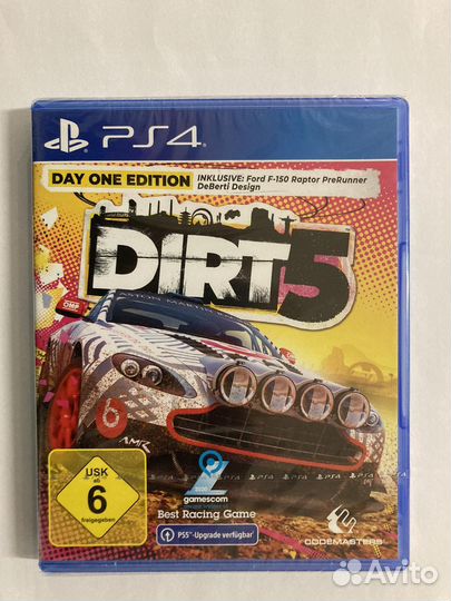 PS4 диск Dirt 5 - Day One Edition, абсолютно новый