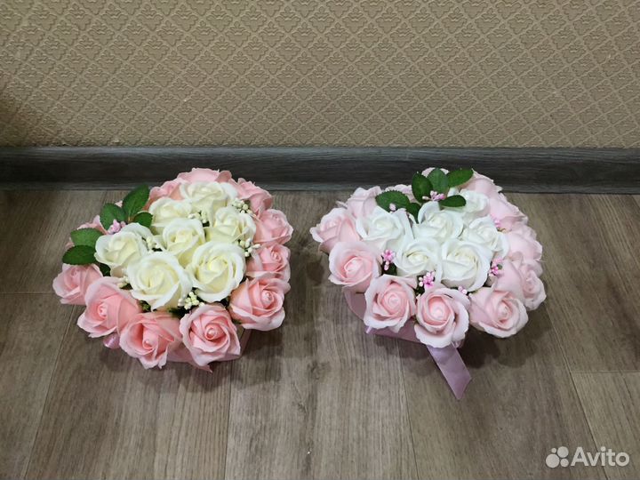 Букеты из мыльных роз на 14 февраля