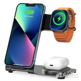 Беспроводная зарядка WiWU Wi-W005 3in1 15W