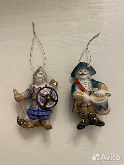 Новогодний набор фарфоровых ёлочных игрушек 2015