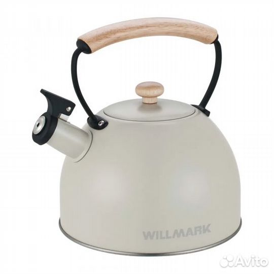 Чайник со свистком Willmark WTK-3694SS, Кремово-бе
