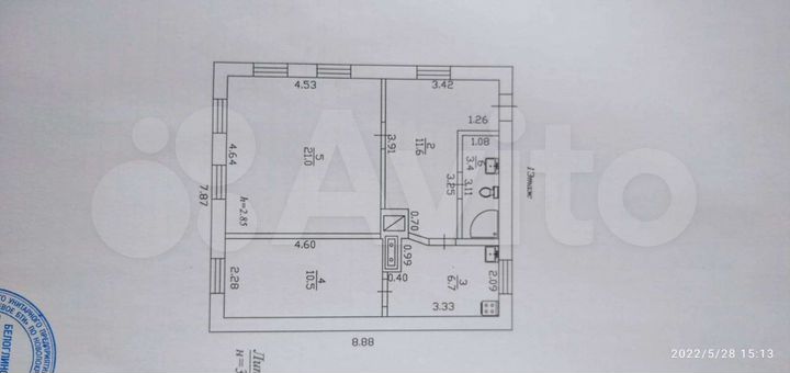 Дом 64 м² на участке 25 сот.
