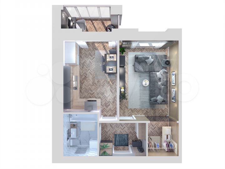 1-к. квартира, 40,1 м², 2/9 эт.