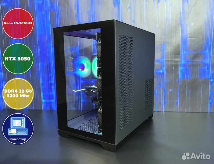 Системный блок 2670V3-RTX3050-32DDR4-JXS4350826-X99